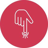 Pointing Down Line Multi Circle Icon vector