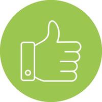 Like Line Multi Circle Icon vector