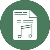 Music File Glyph Multi Circle Icon vector