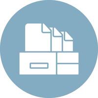 Files Glyph Multi Circle Icon vector