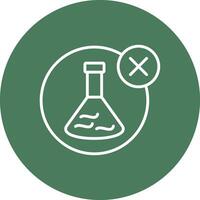 No Chemical Line Multi Circle Icon vector