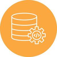 Database Line Multi Circle Icon vector