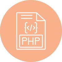 php línea multi circulo icono vector