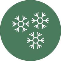 copos de nieve línea multi circulo icono vector