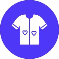 Shirt Glyph Multi Circle Icon vector