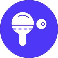 Table Tennis Glyph Multi Circle Icon vector