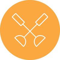 Paddle Line Multi Circle Icon vector