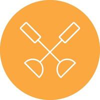 Paddle Line Multi Circle Icon vector