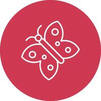 Butterfly Line Multi Circle Icon vector