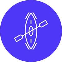 Kayak Line Multi Circle Icon vector