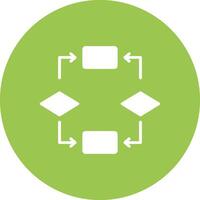 Algorithm Glyph Multi Circle Icon vector