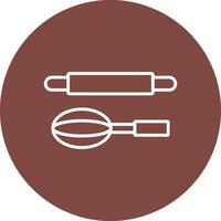 Baking Line Multi Circle Icon vector