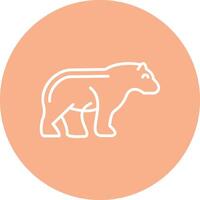 Bear Line Multi Circle Icon vector