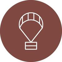 Paragliding Line Multi Circle Icon vector