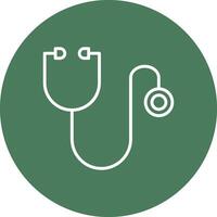 Stethoscope Line Multi Circle Icon vector