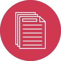 Document Line Multi Circle Icon vector