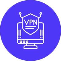 Vpn Line Multi Circle Icon vector