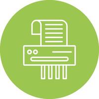 Shredder Line Multi Circle Icon vector