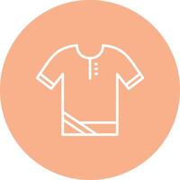 polo camisa línea multi circulo icono vector