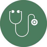 Stethoscope Glyph Multi Circle Icon vector