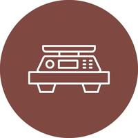 Scales Line Multi Circle Icon vector