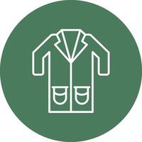 Lab Coat Line Multi Circle Icon vector