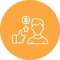 Brainstorming Line Multi Circle Icon vector