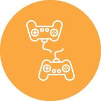 Player Versus Player Line Multi Circle Icon vector