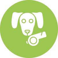 perro glifo multi circulo icono vector