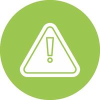 Warning Sign Glyph Multi Circle Icon vector