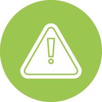 Warning Sign Glyph Multi Circle Icon vector