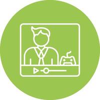 Vlogger Line Multi Circle Icon vector