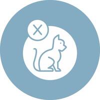 No Pets Allowed Glyph Multi Circle Icon vector