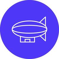 Blimp Line Multi Circle Icon vector