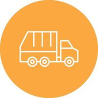 Garbage Truck Line Multi Circle Icon vector