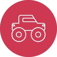 Monster Truck Line Multi Circle Icon vector