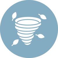 Tornado Glyph Multi Circle Icon vector