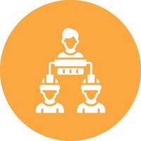 Wall Construction Glyph Multi Circle Icon vector