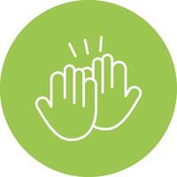 High Five Line Multi Circle Icon vector