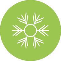 Snowflake Line Multi Circle Icon vector