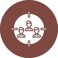 Foreman Gear Glyph Multi Circle Icon vector