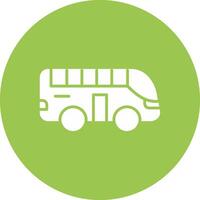 Tour Bus Glyph Multi Circle Icon vector