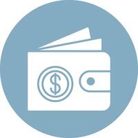 Wallet Glyph Multi Circle Icon vector