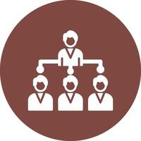 Company Structure Glyph Multi Circle Icon vector