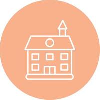 Private Guest House Line Multi Circle Icon vector