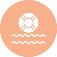 Life Saver Glyph Multi Circle Icon vector