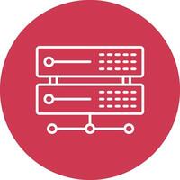 Server Line Multi Circle Icon vector