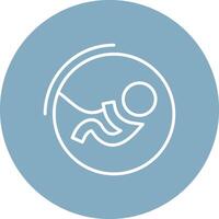 Fetus Line Multi Circle Icon vector