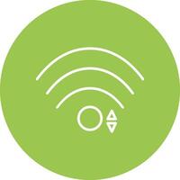 Wifi línea multi circulo icono vector