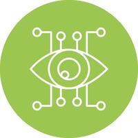 Eye Recognition Line Multi Circle Icon vector